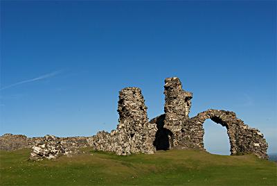 Remains of Castell Dinas Brân, Llangollen, Denbighsire, Wales