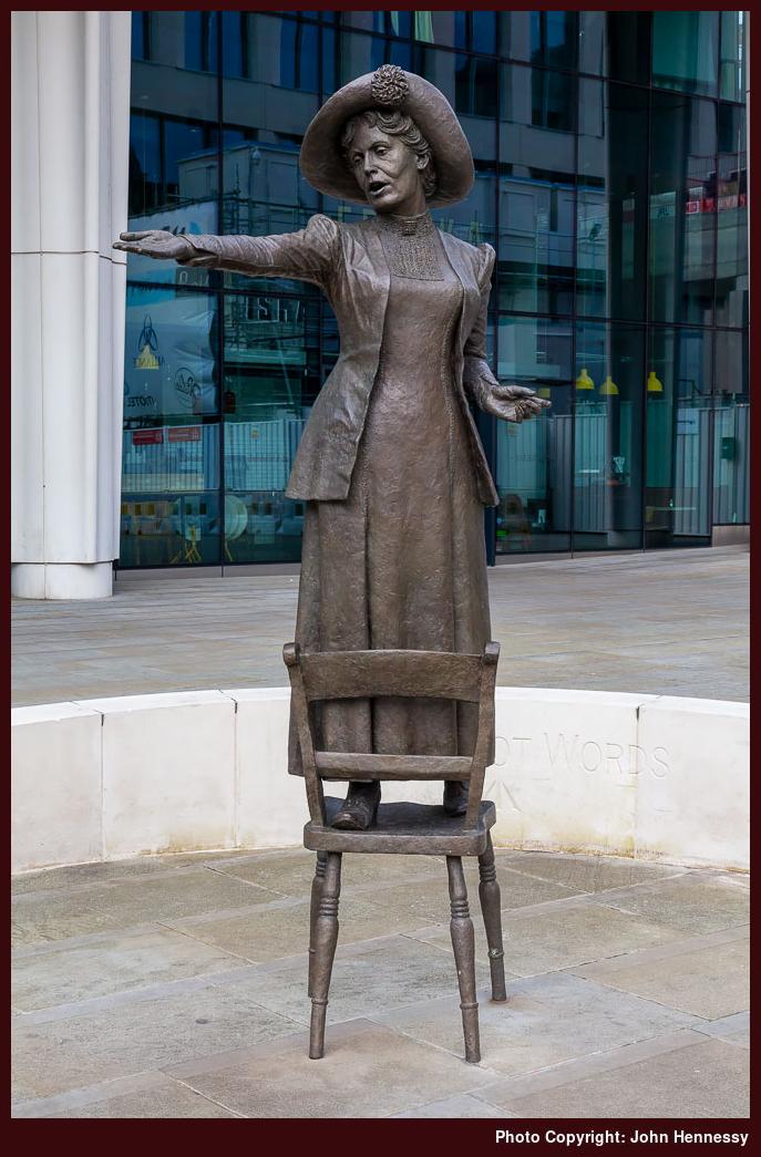 Statue of Emeline Pankhurst, Manchester, England