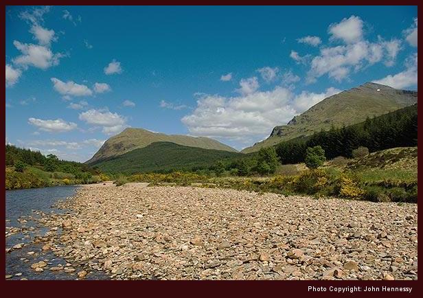 River Lochy with Ben Lui and Ben a' Chleibh, Dalmally, Argyll, Scotland