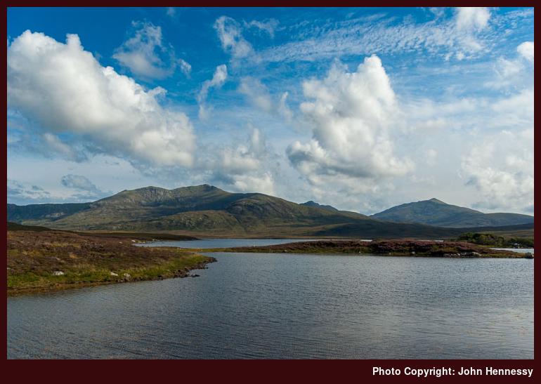 Loch Druidibeag with Hecla and Beinn Mor, Stadhlaigearraidh, South Uist, Scotland
