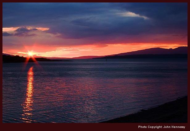 Sunset, Esplanade, Oban, Argyll, Scotland