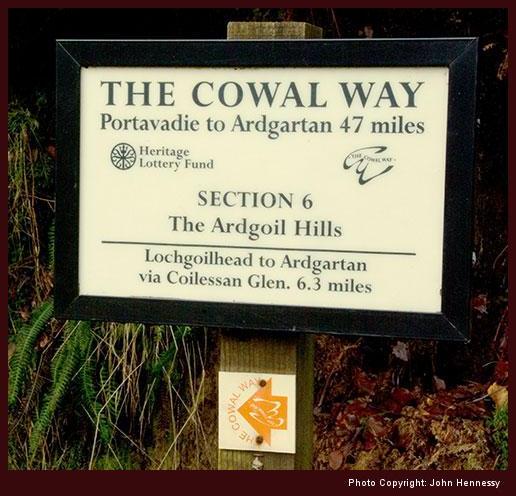 Cowal Way Signage, Ardgartan, Arrochar, Argyll, Scotland