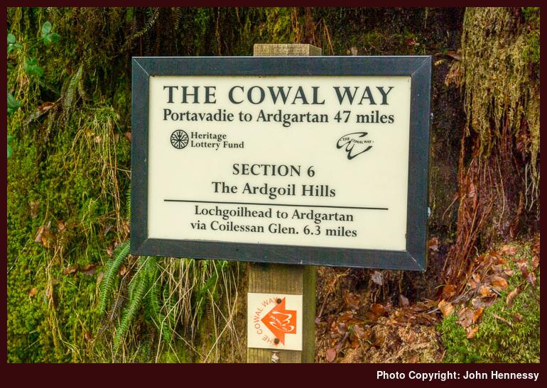Cowal Way Signage, Ardgartan, Arrochar, Argyll, Scotland