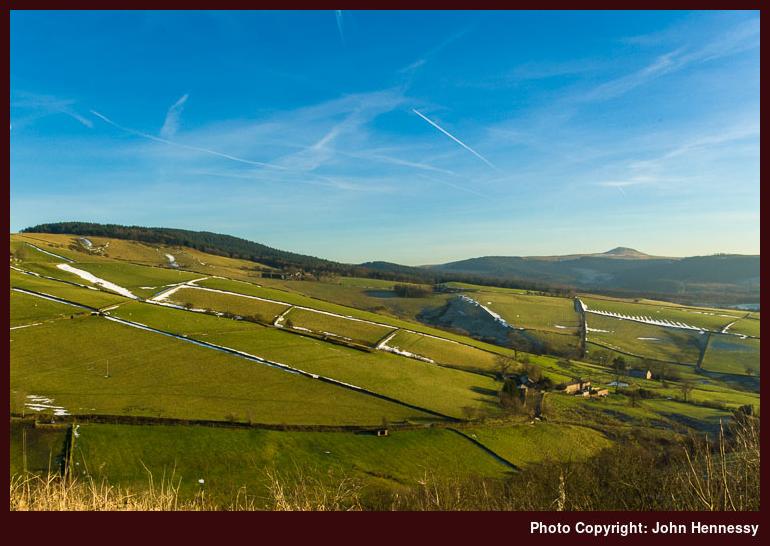 View towards Shutlingsloe from Tegg's Nose Country Park, Macclesfield, Cheshire, England