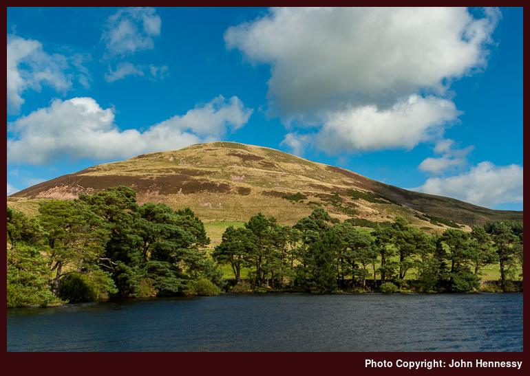 Glencorse Reservoir and Castlelaw Hill, Pentland Hills Regional Park, Edinburgh, Scotland