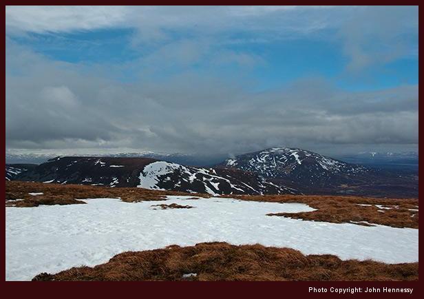 Meall a' Bhuachaille & Stac na hIolaire from an anonymous height, Cairngorms National Park, Scotland