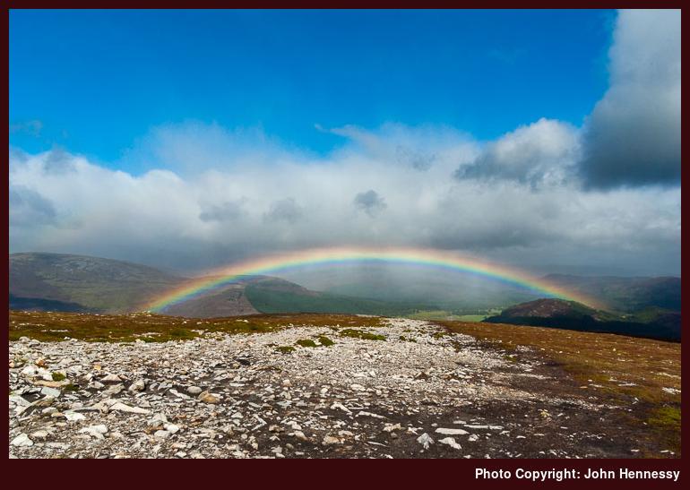 Rainbow seen from Morrone, Braemar, Aberdeenshire, Scotland