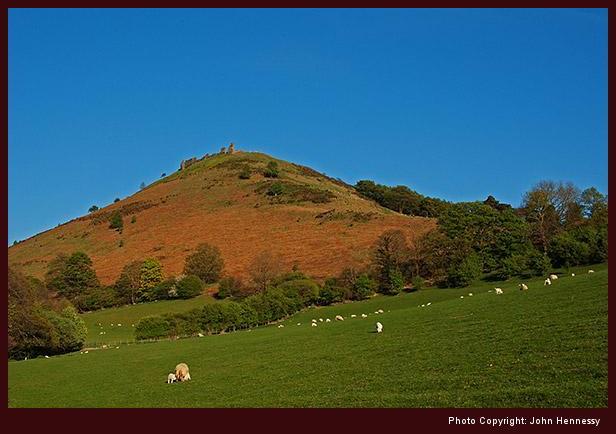 Castell Dinas Bran from the West, Llangollen, Denbighshire, Wales