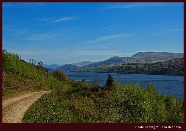 Looking up Loch Long while walking from Ardentinny to Carrick Castle, Argyll, Scotland