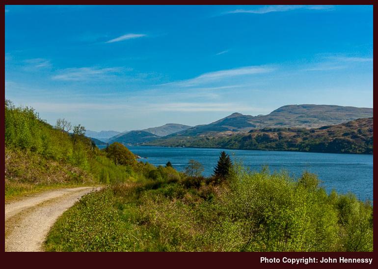 Looking up Loch Long while walking from Ardentinny to Carrick Castle, Argyll, Scotland