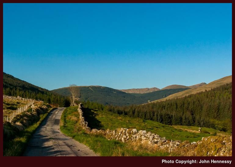 Road near Strachurmore, Strachur, Argyll, Scotland
