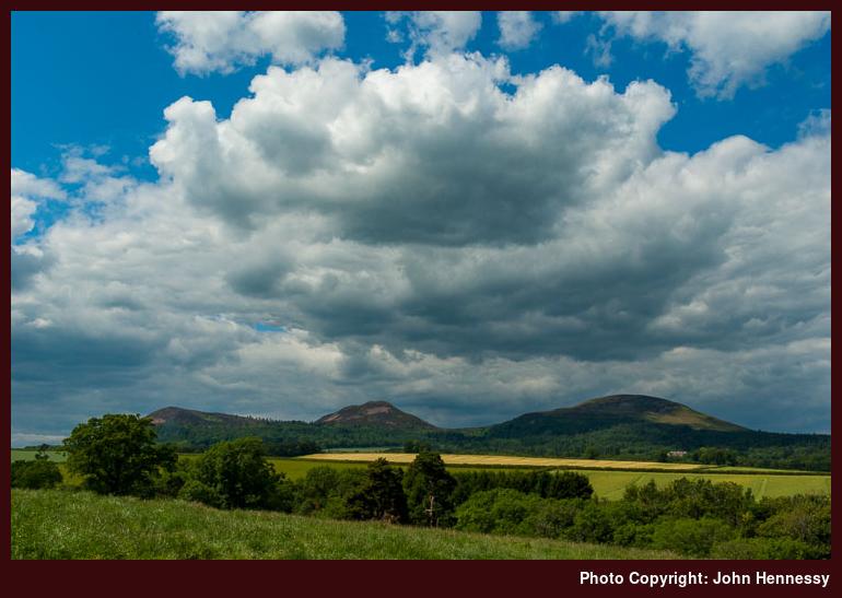 Eildon Hills from near Newtown St. Boswells, Borders, Scotland