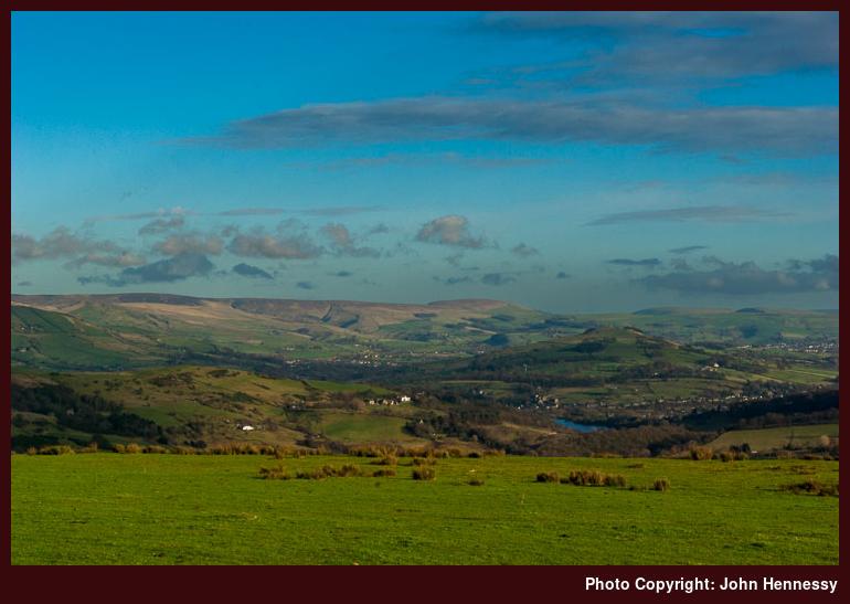 Looking East from Sponds Hill, Disley, Cheshire, England