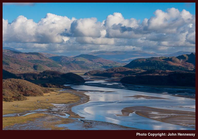 Mawddach Estuary as seen from Panorama Walk, Barmouth, Wales