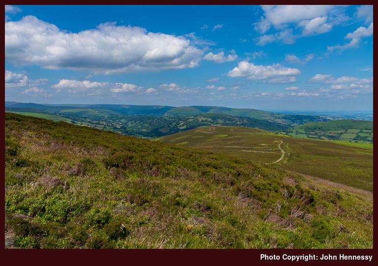 Black Mountains from side of Y Fal, Abergavenny, Monmouthshire, Wales Black Mountains from side of Y Fal, Abergavenny, Monmouthshire, Wales