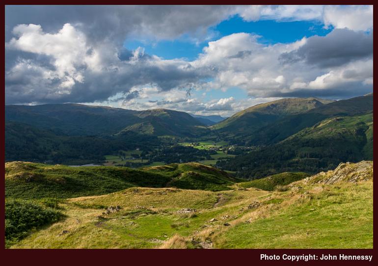 Looking towards Dunmail Rise from Loughrigg Fell, Grasmere, Cumbria, England