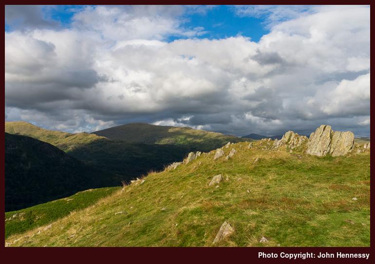 Red Screes & High Pike as seen from Loughrigg Fell, Ambleside, Cumbria, England