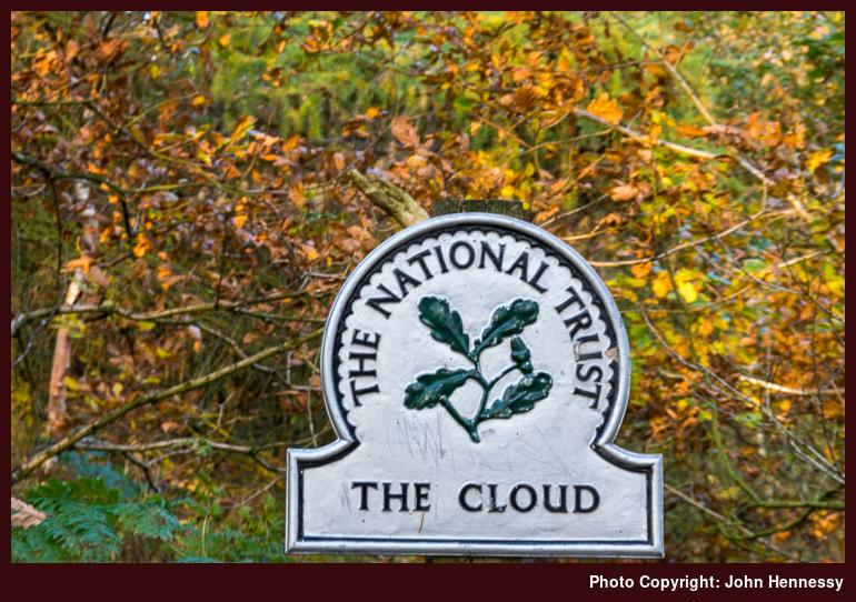 National Trust sign, The Cloud, Bosley, Cheshire