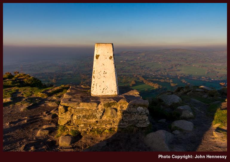 Trig Point on the Cloud, Bosley, Cheshire, England