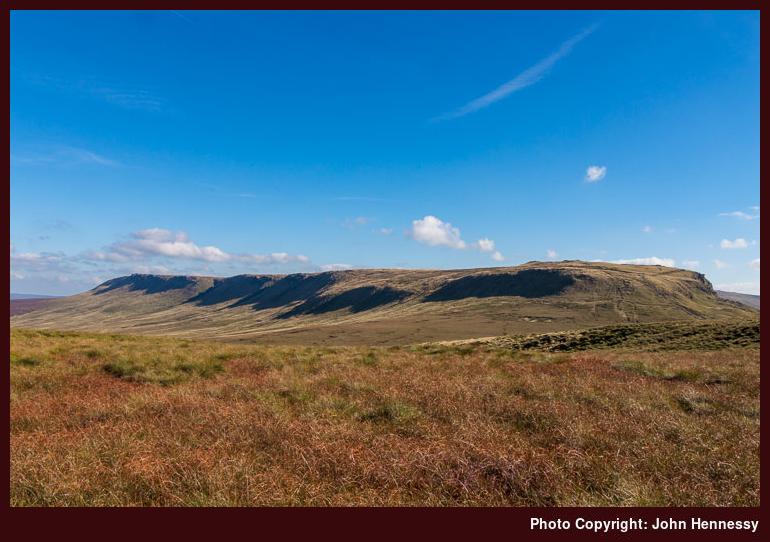Kinder Scout as seen from Glead Hill, Glossop, Derbyshire, England