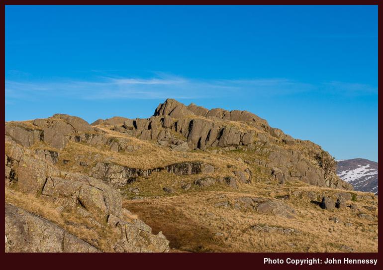 Rocky outcrops around Blea Rigg, Great Langdale, Cumbria, England