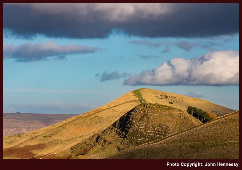 Lose Hill and Back Tor as seen from Hollins Cross, Castleton, Derbyshire, England