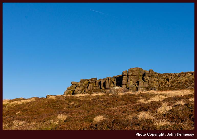 Rocky outcrops near Stanage End, Hollow Meadows, Derbyshire, England