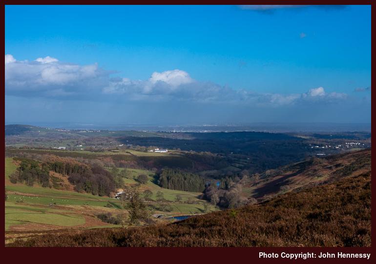 Pentre & Cilcain as seen from Moel Dywyll, Mold, Flintshire, Wales