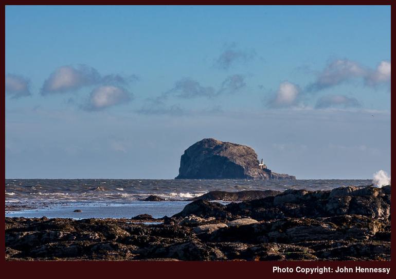 Bass Rock from Hummel Ridges, North Berwick, East Lothian, Scotland
