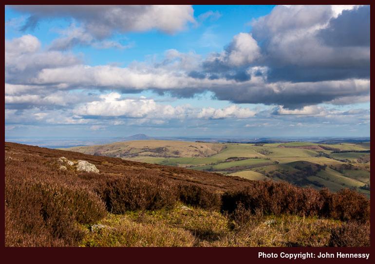 Looking east from the Stiperstones, Shropshire, England