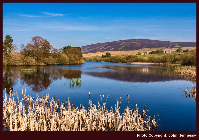 Threipmuir Reservoir and Black Hill, Pentland Hills Regional Park, Edinburgh, Scotland