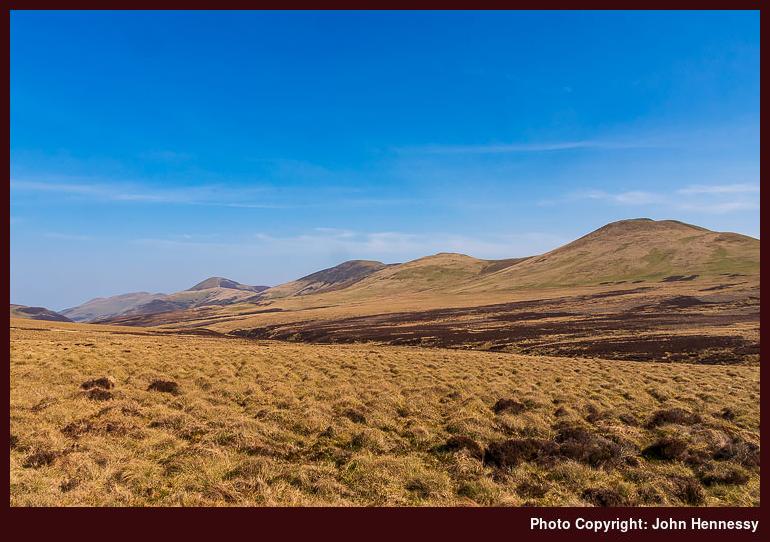 Looking back from Red Road, Pentland Hills Regional Park, Edinburgh, Scotland