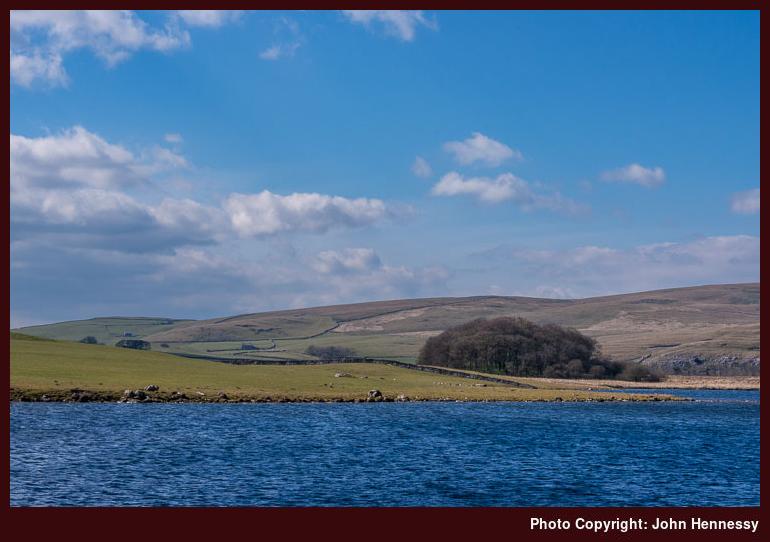 Looking west over Malham Tarn, Yorkshire, England