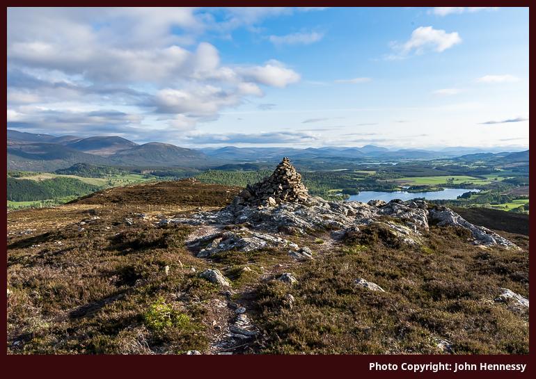 Loch Alvie & Loch Insh from Craigellachie, Aviemore, Cairngorms National Park, Scotland
