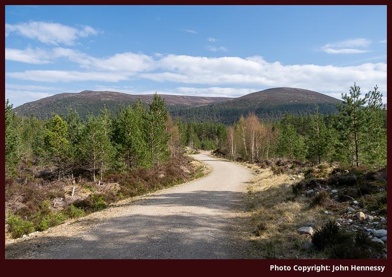 Creag Dubh & Creag Follais from Moor of Feshie, Braemar, Cairngorms National Park, Scotland