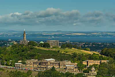 Old Royal High School & Calton Hill as seen from Salisbury Crags