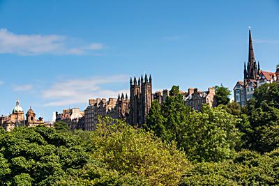 Click to enlarge: New College from Princes Street, Edinburgh, Scotland