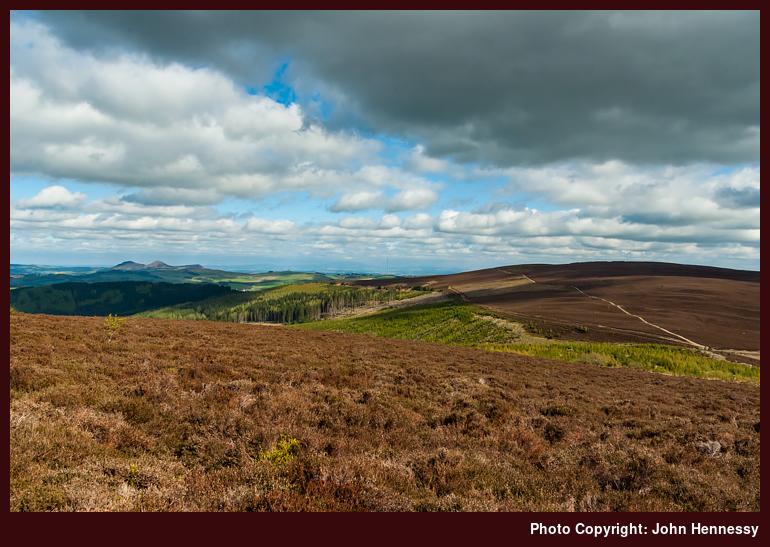 Peat Law & Eildon Hills from the Three Brethern, Selkirk, Borders, Scotland