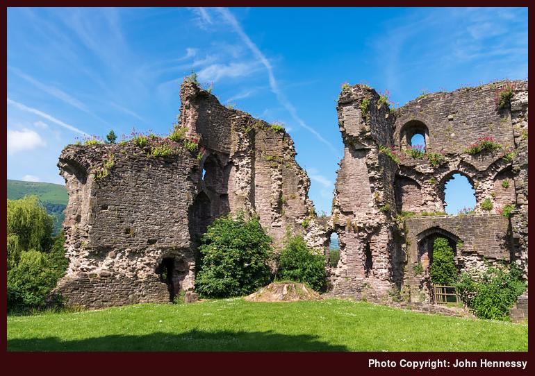 Abergavenny Castle Ruins, Monmouthshire, Wales