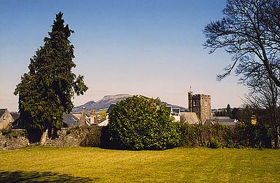 Ysgyryd Fawr from Abergavenny Castle