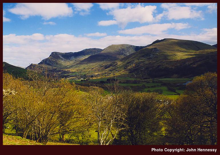 Nantlle Ridge from near Talysarn, Gwynedd, Wales