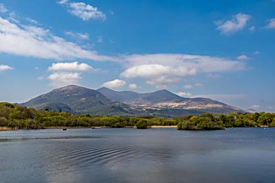 Shehy Mountain and Tomies Mountain from Ross Bay, Lough Leane, Killarney