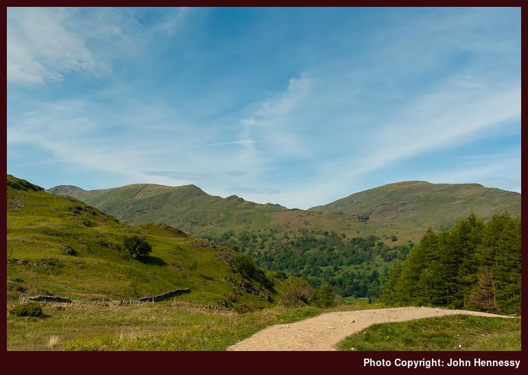 High Pike, Low Pike & Red Screes as seen from Loughrigg Fell, Ambleside, Cumbria, England