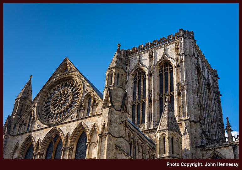 The Minster from Minster Yard, York, North Yorkshire, England