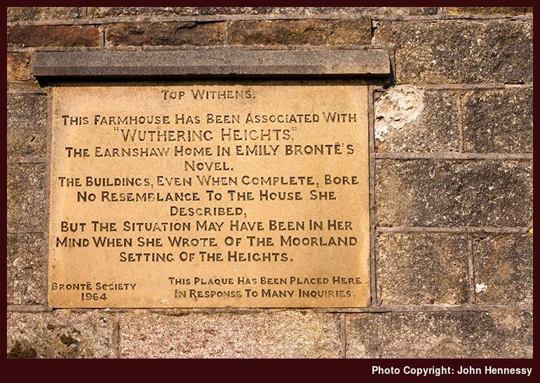 Brontë Plaque, Top Withens, Haworth, West Yorkshire, England