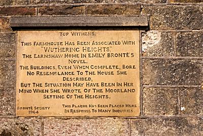 Brontë Plaque, Top Withens, Haworth, West Yorkshire, England