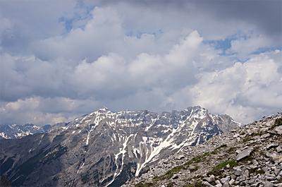 Looking towards Jägarkarspitze, Innsbruck, Tirol, Austria