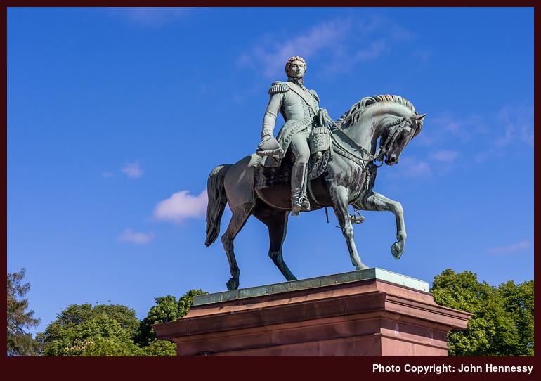 Statue of King Karl Johan, Slottsparken, Karl Johans Gate, Oslo, Norway