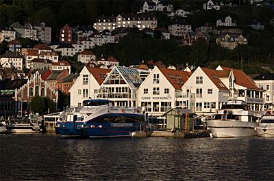 Looking towards Torget, Bergen, Hordaland