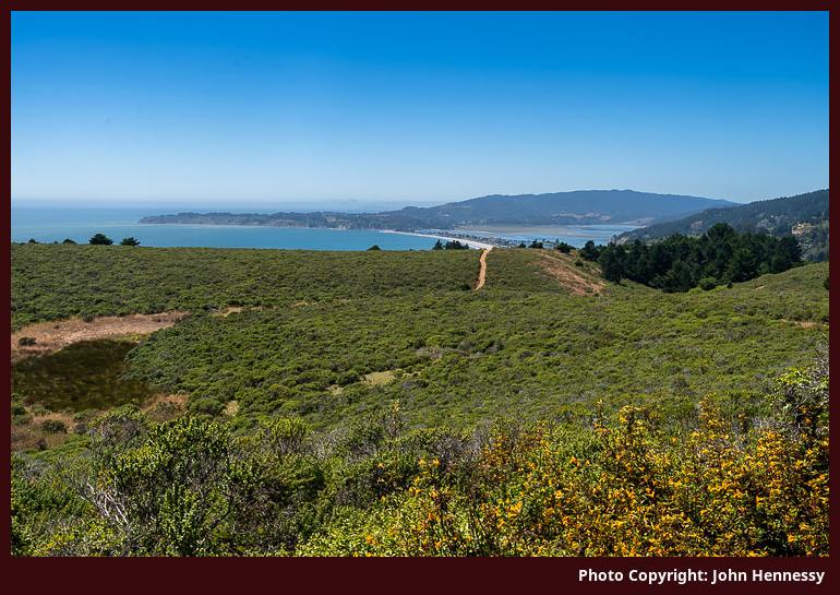 Dipsea Trail with Bolinas Bay and Stinson Beach, California, U.S.A.